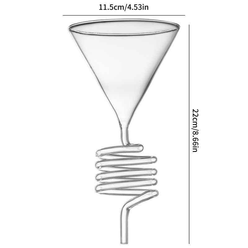Spiral Cooling Pour-Over Coffee Filter Holder, Ins-Style Americano Dripper Stand with Spiral Chilling Design
