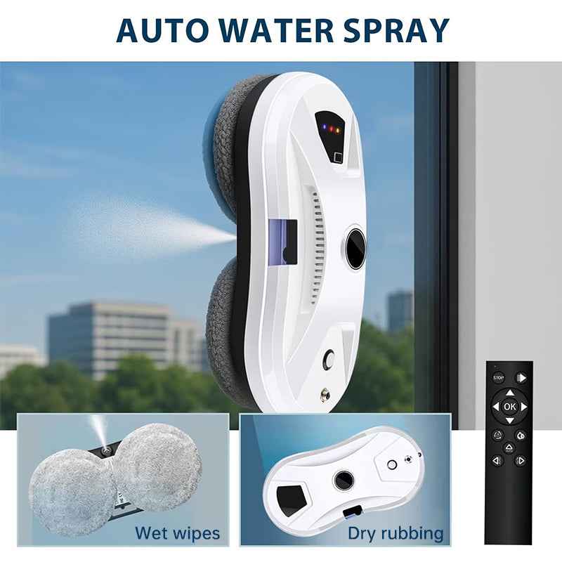5600Pa Smart Window Cleaning Robot, Ultra-Thin Auto Glass Cleaner with Remote for Home & Office