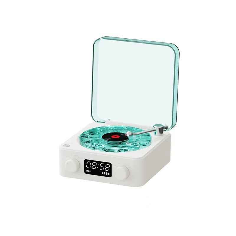 Retro white noise Bluetooth speaker wireless small high pitched vinyl record speaker