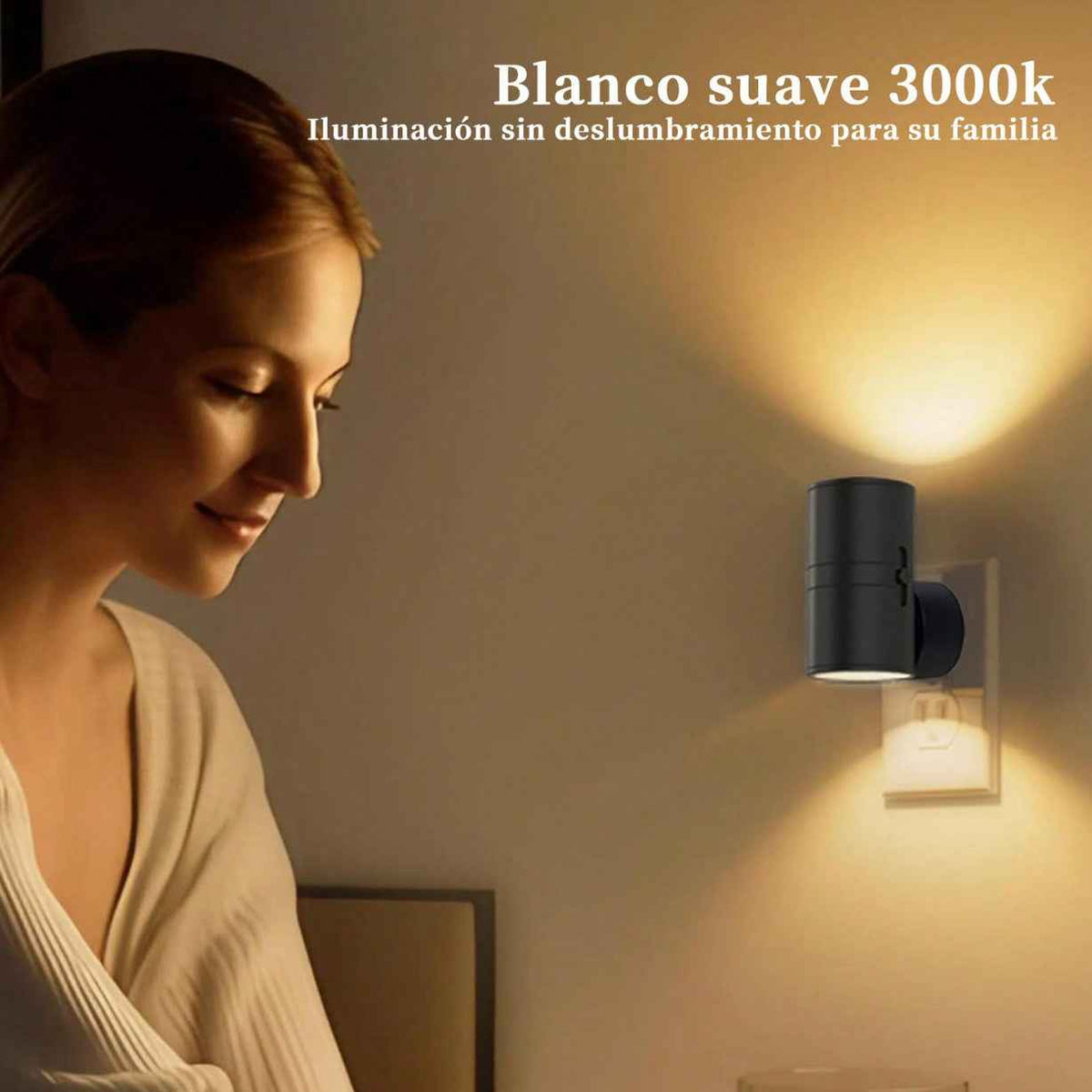 Cylinder LED Night Light, 0-100% Brightness Adjustable, Twilight to Dawn Sensor Indoor Lighting Decorative Lamp