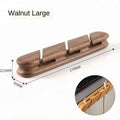 Solid wood charging cable holder