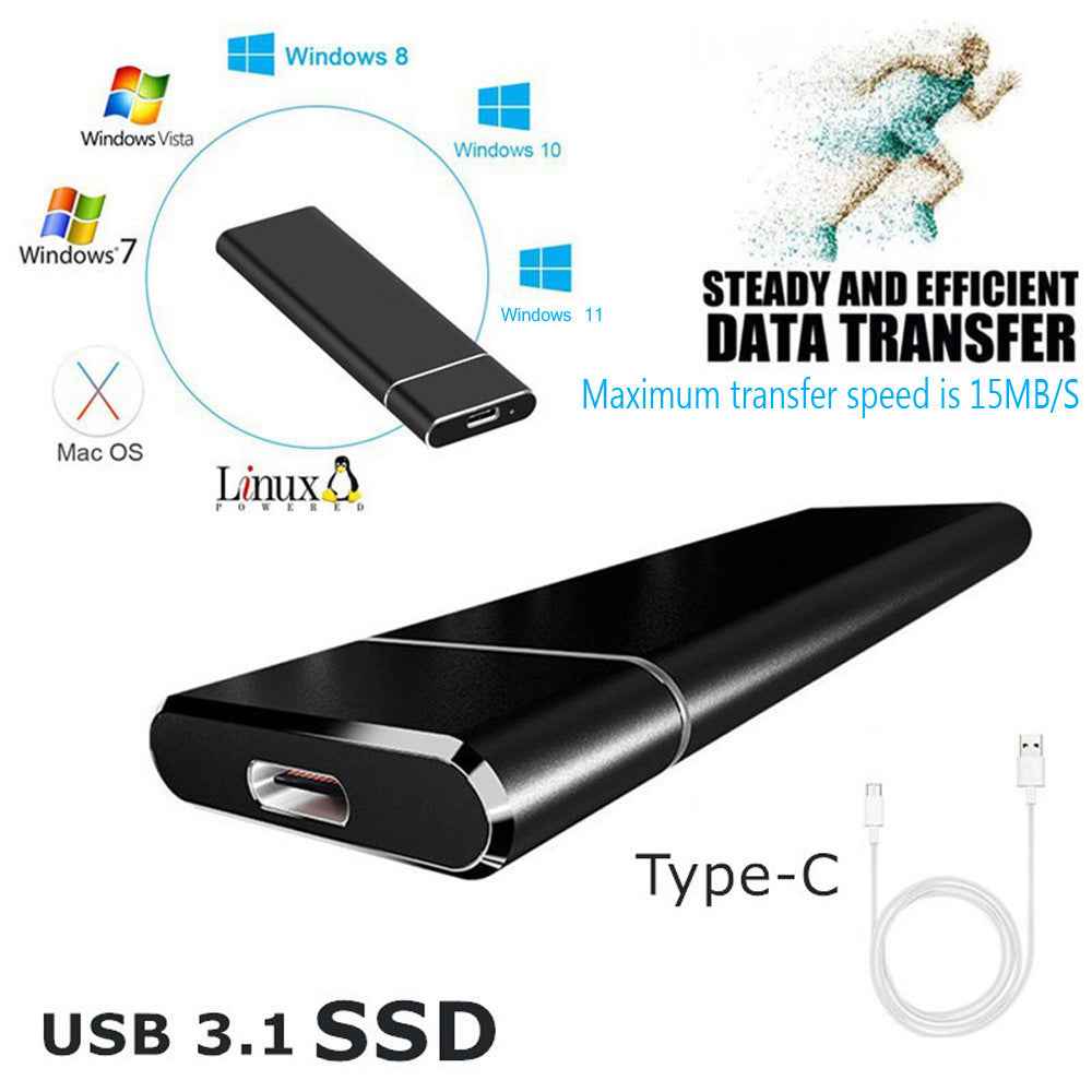 High-Speed 1TB 2TB 4TB 8TB 16TB SSD Silver M.2 Stick 480MB/s Instant Delivery