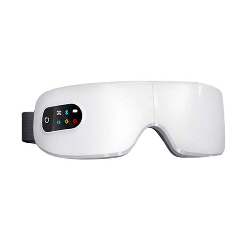 Eye Massage Device with Heat Therapy and Vibration, Foldable Rechargeable Eye Mask for Home Use