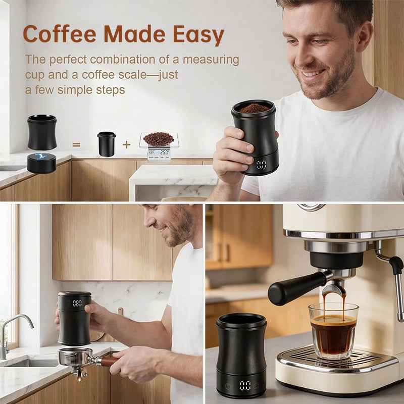 Lightweight Digital Coffee Dosing Cup, Rechargeable LED Weighing Cup for Espresso