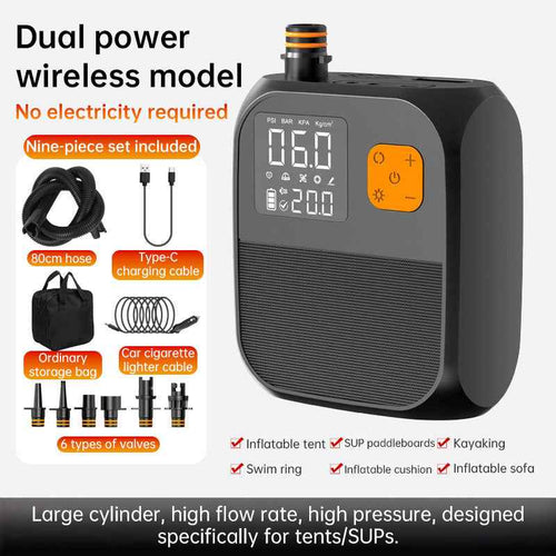 8000mAh Electric Paddle Pump, 25PSI Two-Stage Inflator for Kayaks & Inflatables