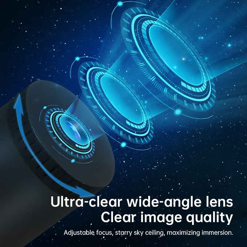 USB Star Projector – Plug & Play, Interchangeable Patterns for Bedroom & Living Room