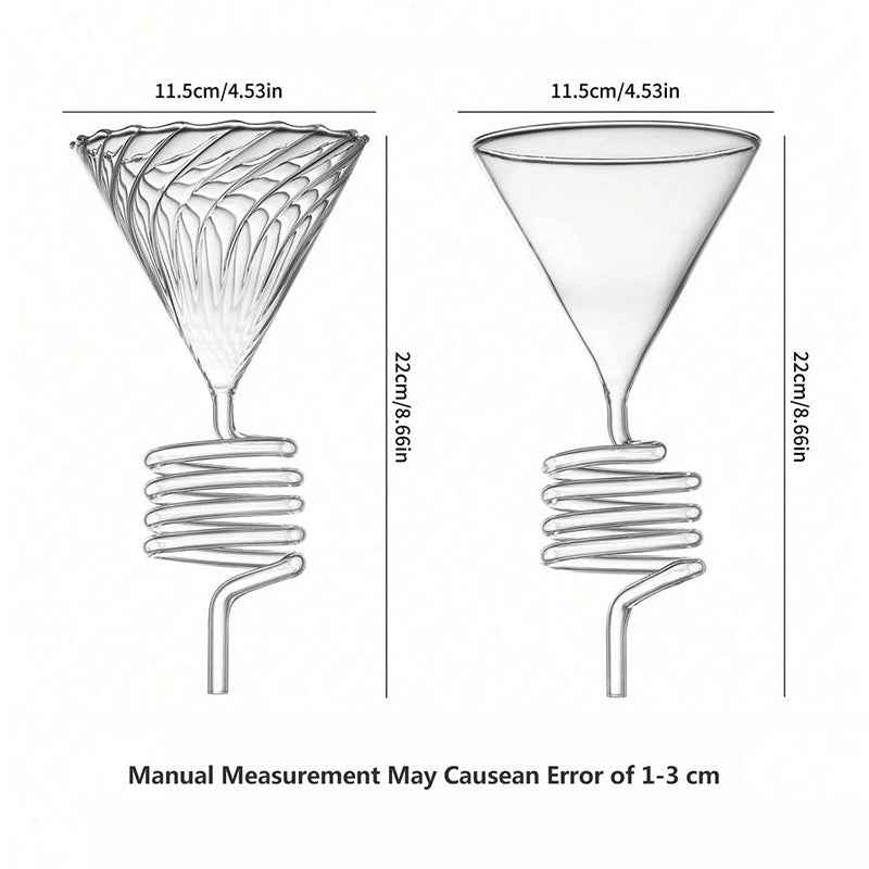 Spiral Cooling Pour-Over Coffee Filter Holder, Ins-Style Americano Dripper Stand with Spiral Chilling Design