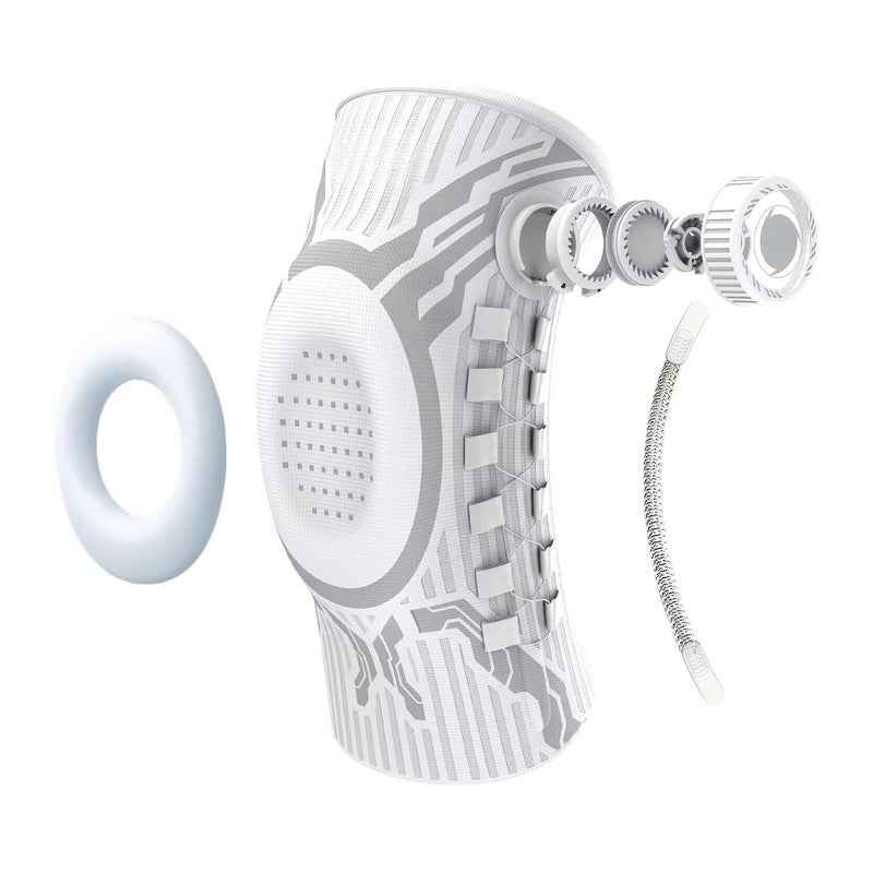 Adjustable Smart-Knob Knee Brace — Patella Gel Pad, Side Stabilizers, Compression Support for Pain Relief & Recovery