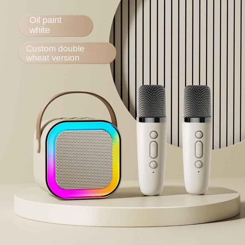 Wireless Bluetooth Microphone Speaker with Karaoke Function, Portable All-in-One Home KTV Set