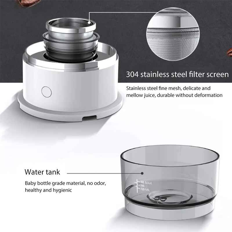 Mini Electric Coffee Grinder & Brewer – Automatic Drip Coffee Maker with Stirring Cup