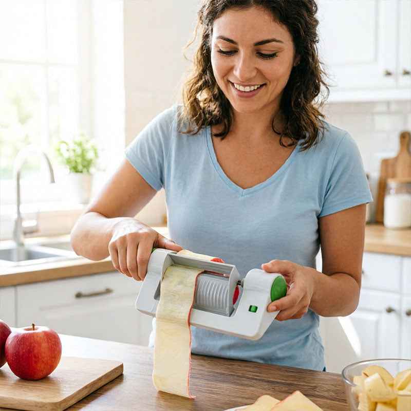 Multi-Function Vegetable Fruit Slicer – Manual Safety Rotary Peeler for Potato, Apple & More, Kitchen Gadget & Accessories