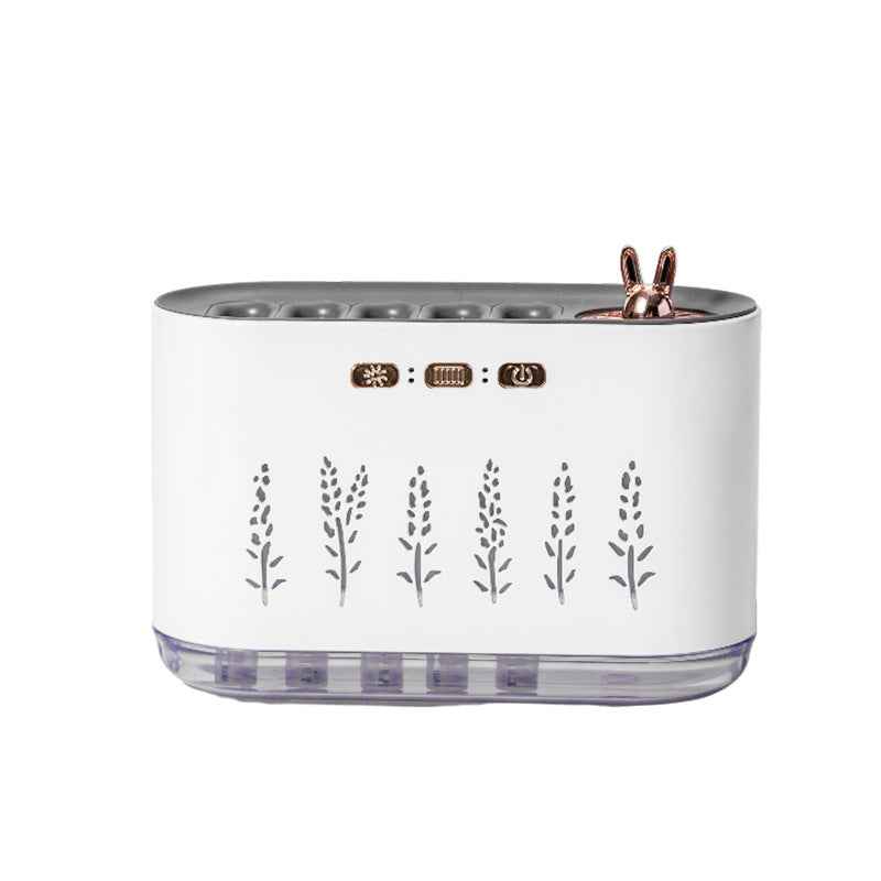 Cross-border New Air Humidifier Home Silent Bedroom Five-hole Spray Aromatherapy Creative Dynamic Colorful Voice Control Pick-up