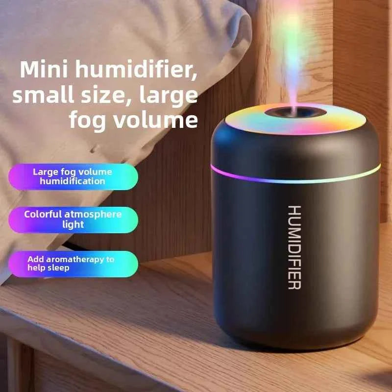 Mars Cannon Ash Humidifier USB Mini Car Small Silent Heavy Fog Colorful Atmosphere Light Home Air-Conditioned Room
