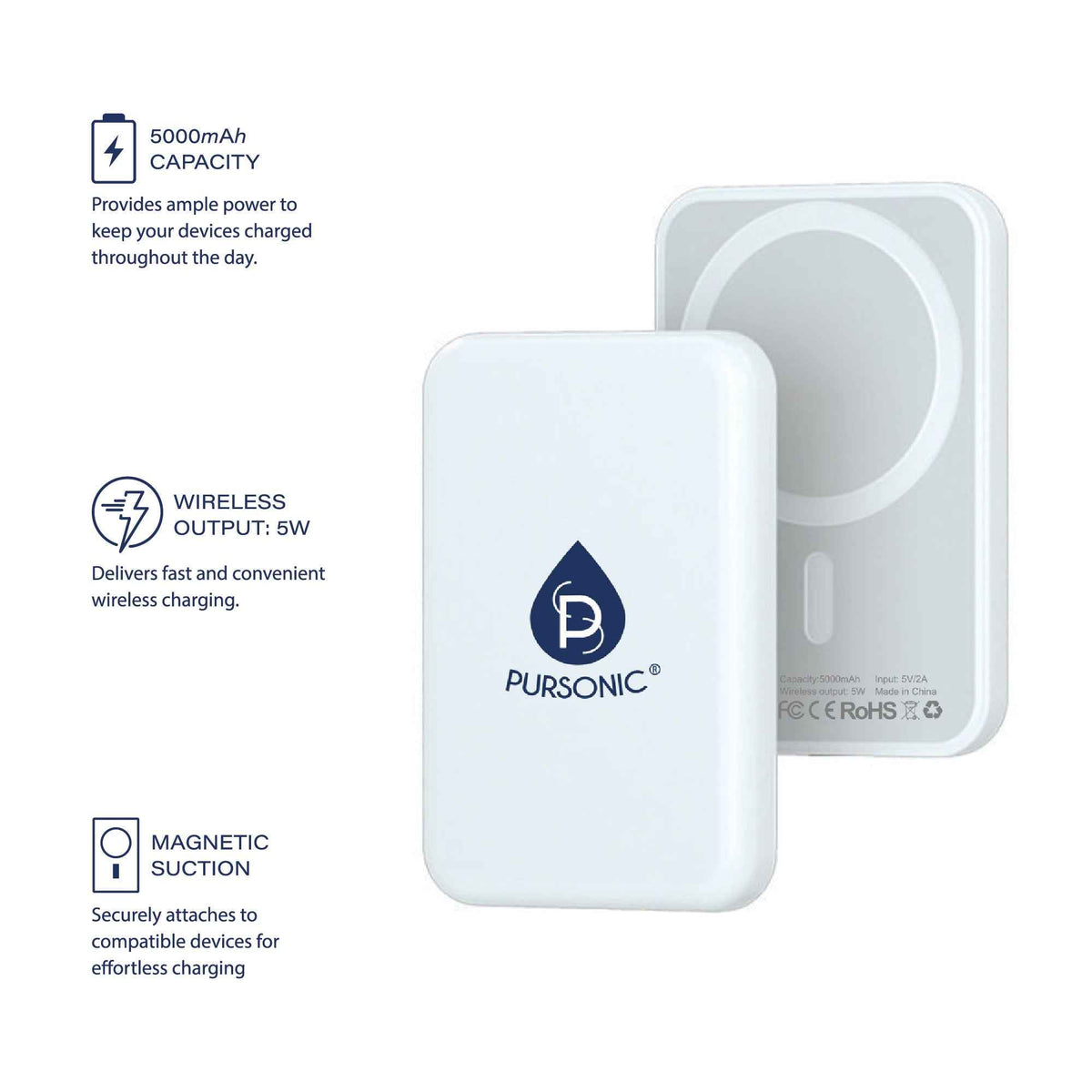 Magnetic Wireless Power Bank – Portable, Powerful, Effortless Charging