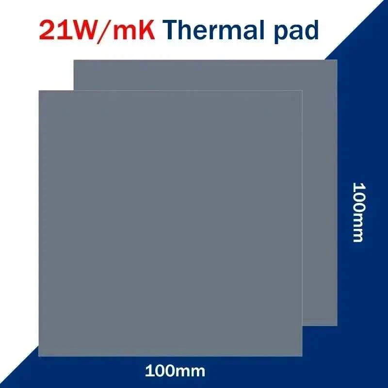 COOLCIRC 24W/Mk Thermal Pad 80x40mm/100x100mm Size For GPU CPU Radiator Cooling Conductive Silicone High Quality Heat Insulation