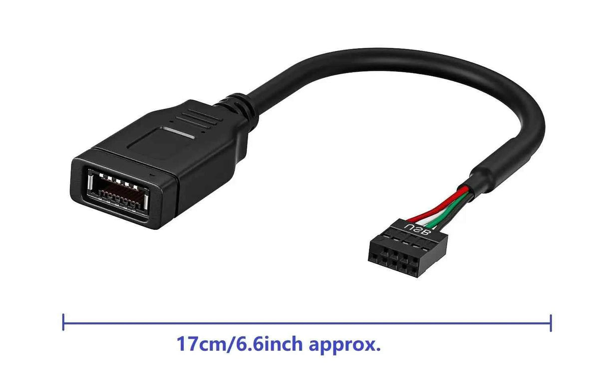 Portable USB2.0 9PIN To Type E Motherboard Header Adapter Cable Featuring Front Type C Connectors For Easy Access 86HC