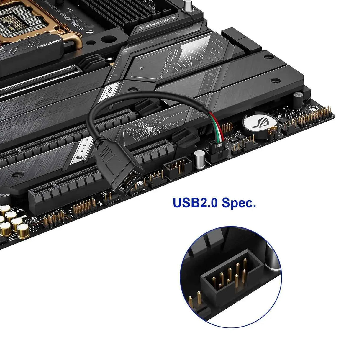 Portable USB2.0 9PIN To Type E Motherboard Header Adapter Cable Featuring Front Type C Connectors For Easy Access 86HC