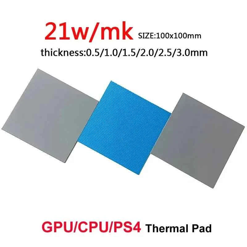 COOLCIRC 24W/Mk Thermal Pad 80x40mm/100x100mm Size For GPU CPU Radiator Cooling Conductive Silicone High Quality Heat Insulation