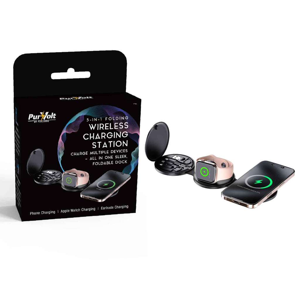 Complete Wireless Charging & Comfort Bundle – Sip & Charge 2-in-1 Mug Warmer + 5-in-1 Folding Charging Station