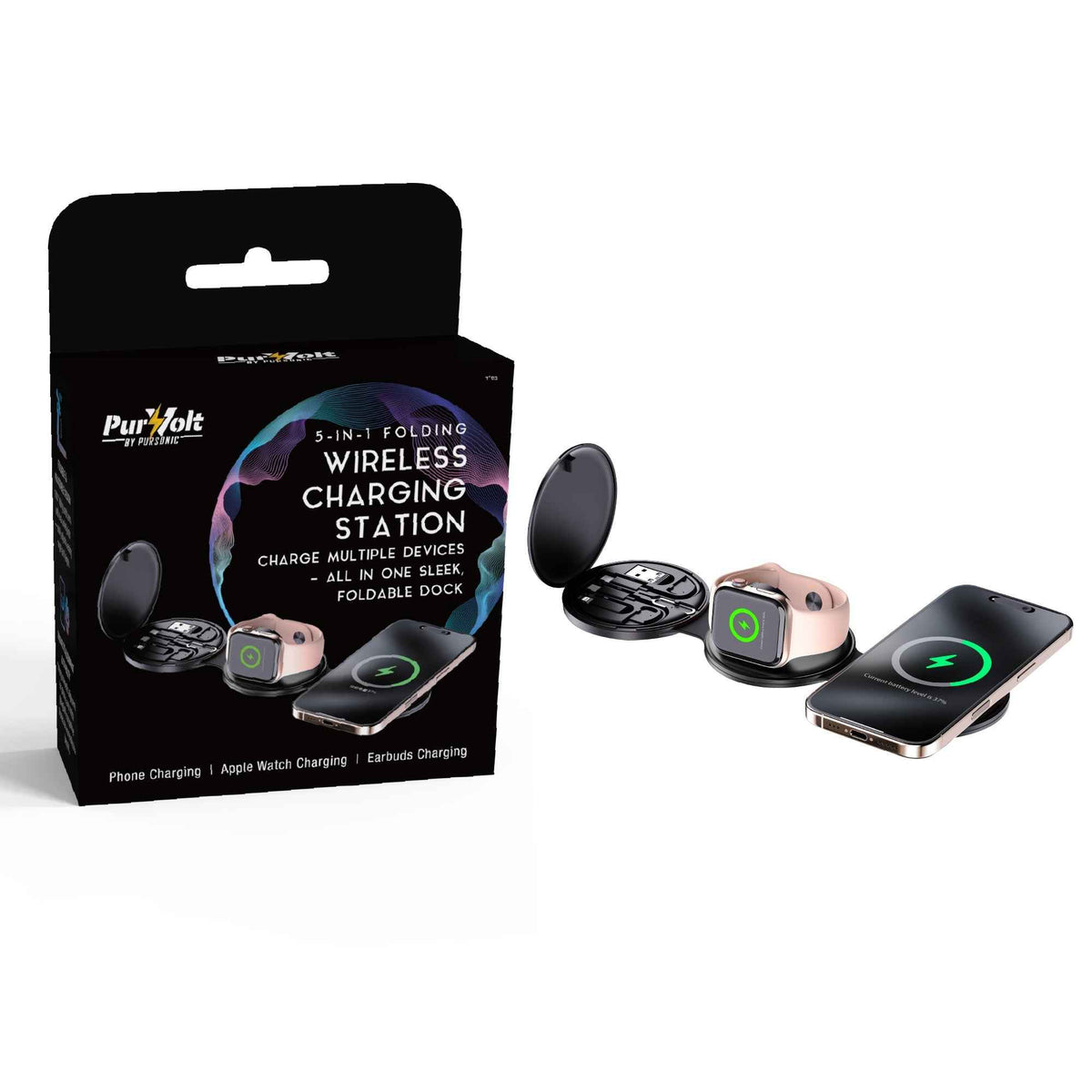 Complete Wireless Charging & Comfort Bundle – Sip & Charge 2-in-1 Mug Warmer + 5-in-1 Folding Charging Station