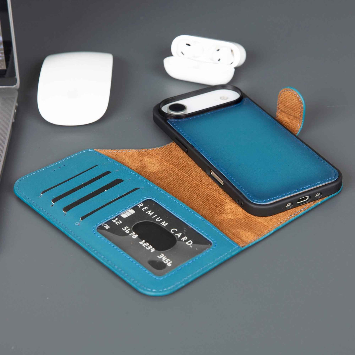Casper iPhone 17 Air Leather Wallet Case – MagSafe Compatible